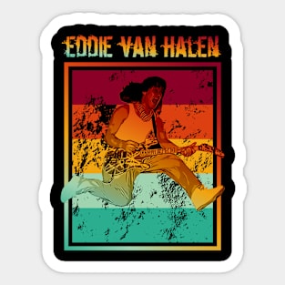 Eddie van halen | Retro Poster | Legendary Sticker